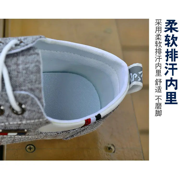 Hot selling Spring and Autumn Linen upper Breathable Men's Canvas Shoes Old Beijing Cloth Shoes Casual Shoes for men