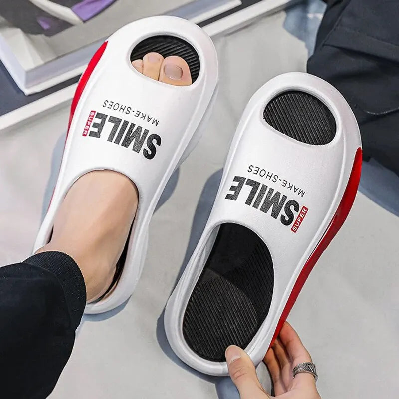 Men's Sandal Slippers New Summer Sneaker Slippers Men Thick Bottom Platform Slides Soft Eva Slippers Casual Beach Shoes