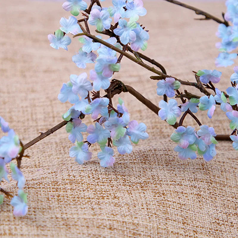 Zen Simulation Cherry Blossom Vine Branch Decor Dried Branches Tea Room False Flower Ornament Backdrop Home Wall Decor Accessory