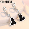 CHSHINE 925 Sterling Silver Heart Earrings For Ladies Wedding Dinner Fashion Party Jewelry