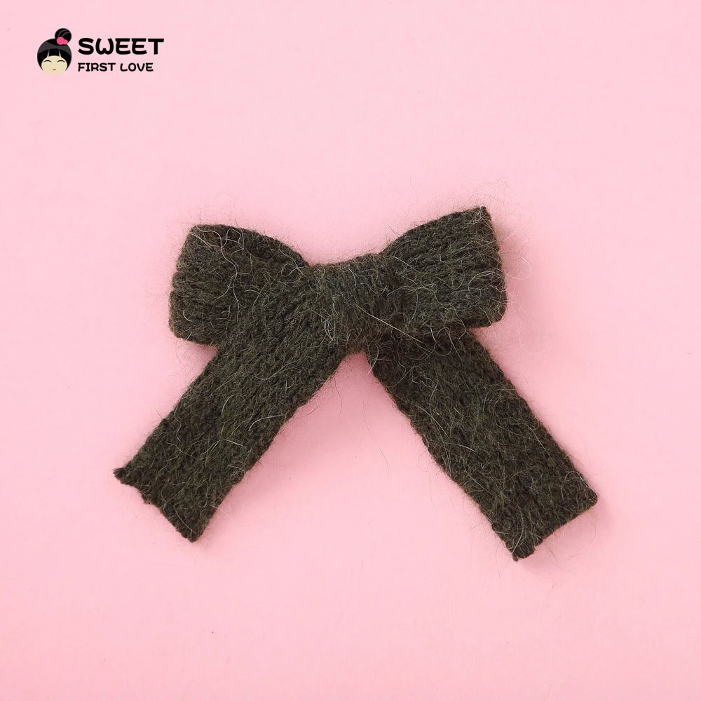 Wool Knit Hair Bows Cute Hairpins Girls BB Clips Sweet Hair Clips Barrettes Solid Clip Kids Headwear Fashion Hair Accessories