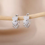 Load image into Gallery viewer, Cute Zircon Heart Stainless Steel Earrings Women Y2k Silver Color Charm Hoop Earring Goth Aesthetic Wedding Jewelry Gift for Her

