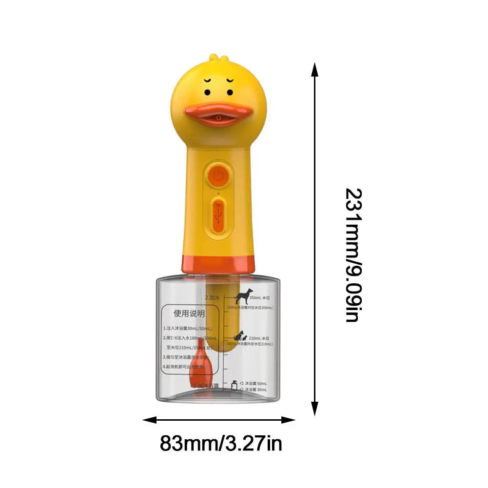 Yellow Duck Electric Foam Machine Usb Charging Automatic Soap Dispenser Foam Machine Pet Cleaning Foam Cleaning, Cat Accessories