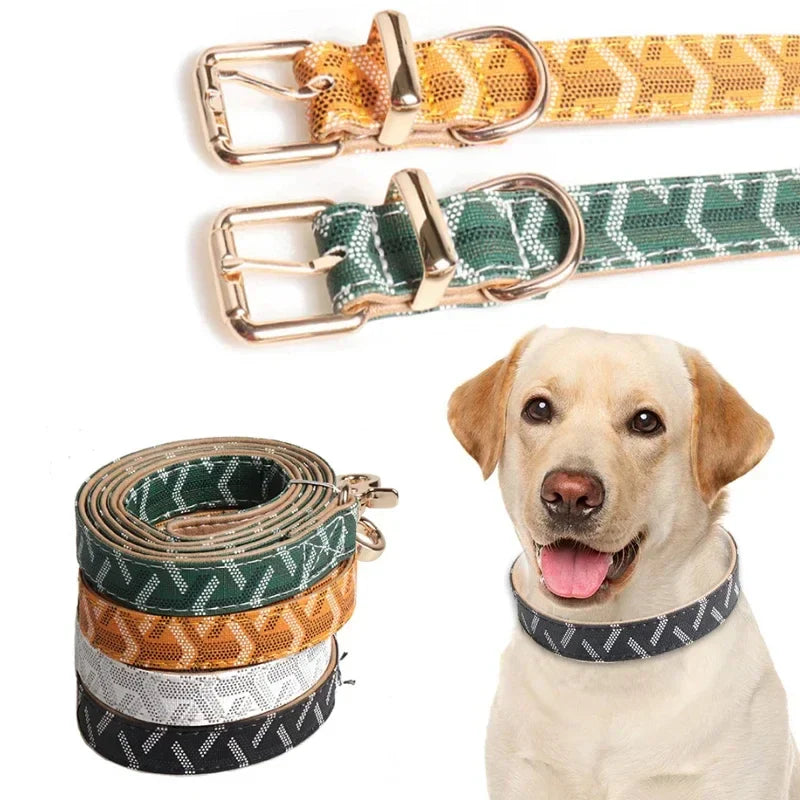 Personalized Durable PU Leather Dogs Collars Soft Comfortable Collar for Dog Accessories Multiple Sizes Adjustable Pet Supplies