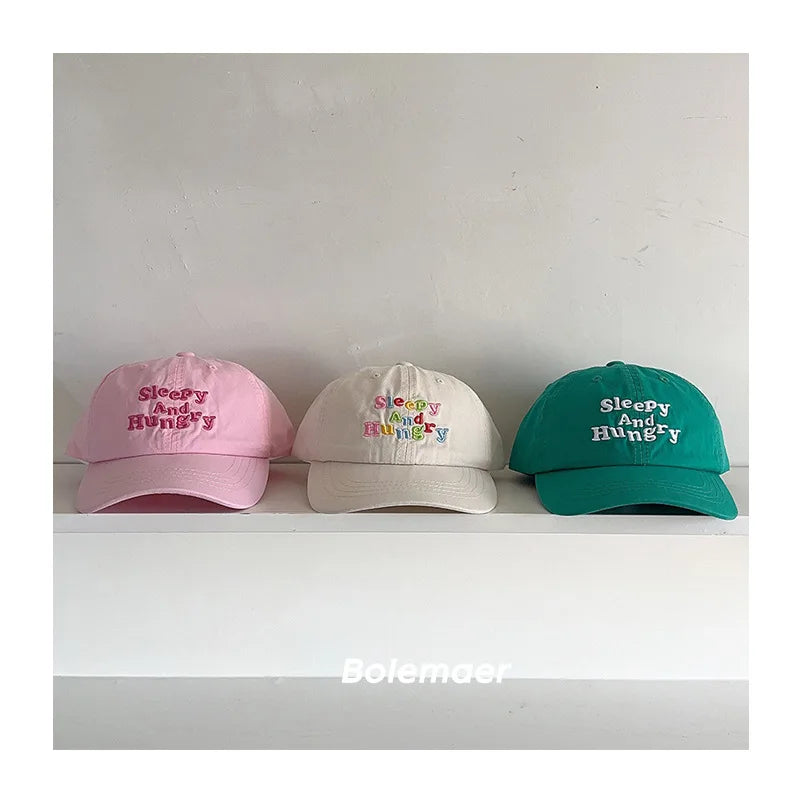 2024 Summer Embroidery Mother Kids Baseball CapsFashion Letter Kids Accessories Fashionable Baby's Travel Sunshade Hat Kids Hats