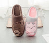 Couple Winter Home Slippers Indoor Bedroom Non-Slip Floor Slipper Women Shoes Cute Cartoon Cat Slippers Men Warm Plush Slides