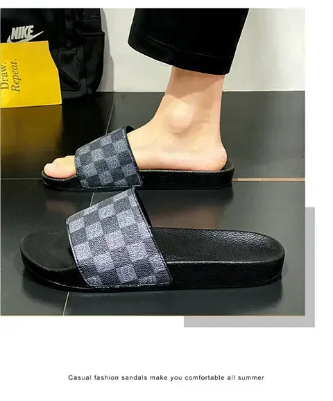 Summer Slippers For Men Women Eva Soft Bottom Slippers Indoor House Slides Flat Sandals Outdoor Beach Shoes Man