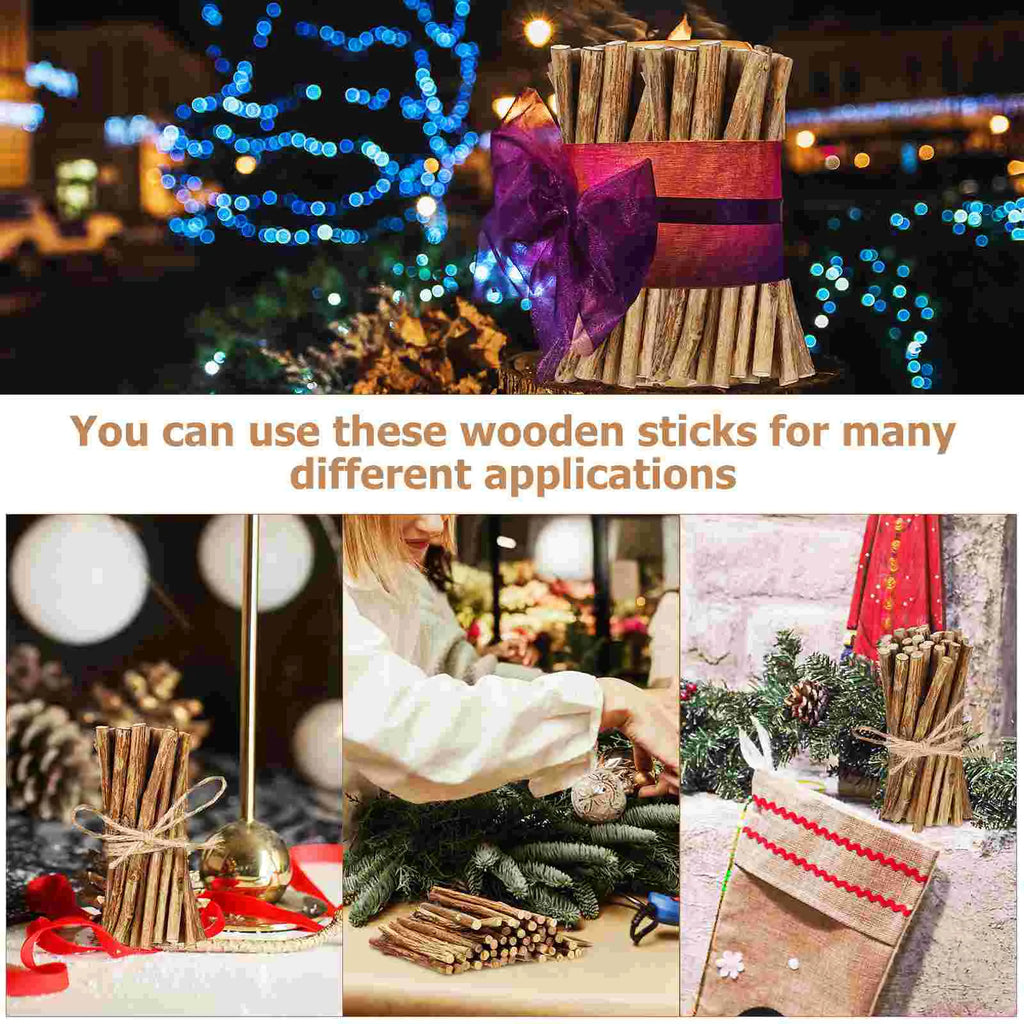 DIY Wooden Stick Log Branches Decorations Long Sticks Craft Natural for Crafts Rustic Home Decors House Accessories Stickers