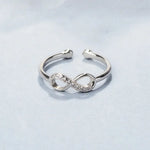 Load image into Gallery viewer, 2024 New Design  Silver Plated Zircon Cross Finger Ring For Women Girls Birthday Jewlery Gifts e007
