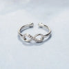 2024 New Design  Silver Plated Zircon Cross Finger Ring For Women Girls Birthday Jewlery Gifts e007