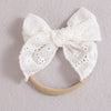 Headband for Baby Girls White Soft Lace Hair Bows Elastic Soft Seamless Hairband Newborn Kids Headwear Baby Hair Accessories
