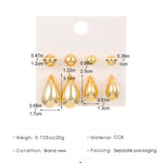 Load image into Gallery viewer, 8Pcs/set Vintage Water Droplet Hoop Earrings Set for Women Boho Metal Beads Geometric Round Dangle Earrings Trendy Jewelry Gifts
