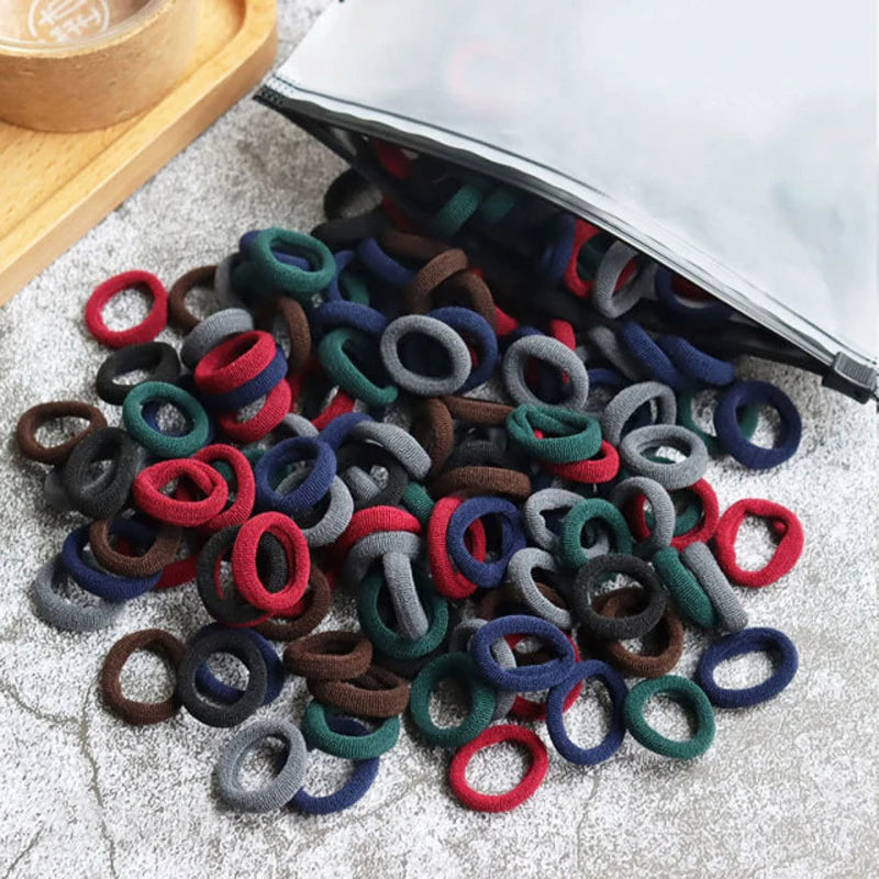 50/100pcs Kids Elastic Hair Bands Girls Gum Scrunchie Rubber Band for Children Nylon Hair Ties Headband Baby Hair Accessories