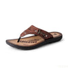 Handmade Leather Slippers Summer Fashion Men Flip Flops Outdoor Slippers Breathable Comfortable Men Flip-Flops Big Size