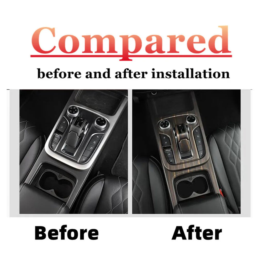 For GWM Great Wall Tank 300 2022 2023 ABS carbon wood Car gear shift knob frame panel Decoration Cover Trim Interior Accessories