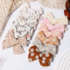 2Pcs/Set Sweet Flower Print Bowknot Hair Clips For Cute Baby Girls Cotton Bows Hairpins Barrettes Headwear Kids Hair Accessories