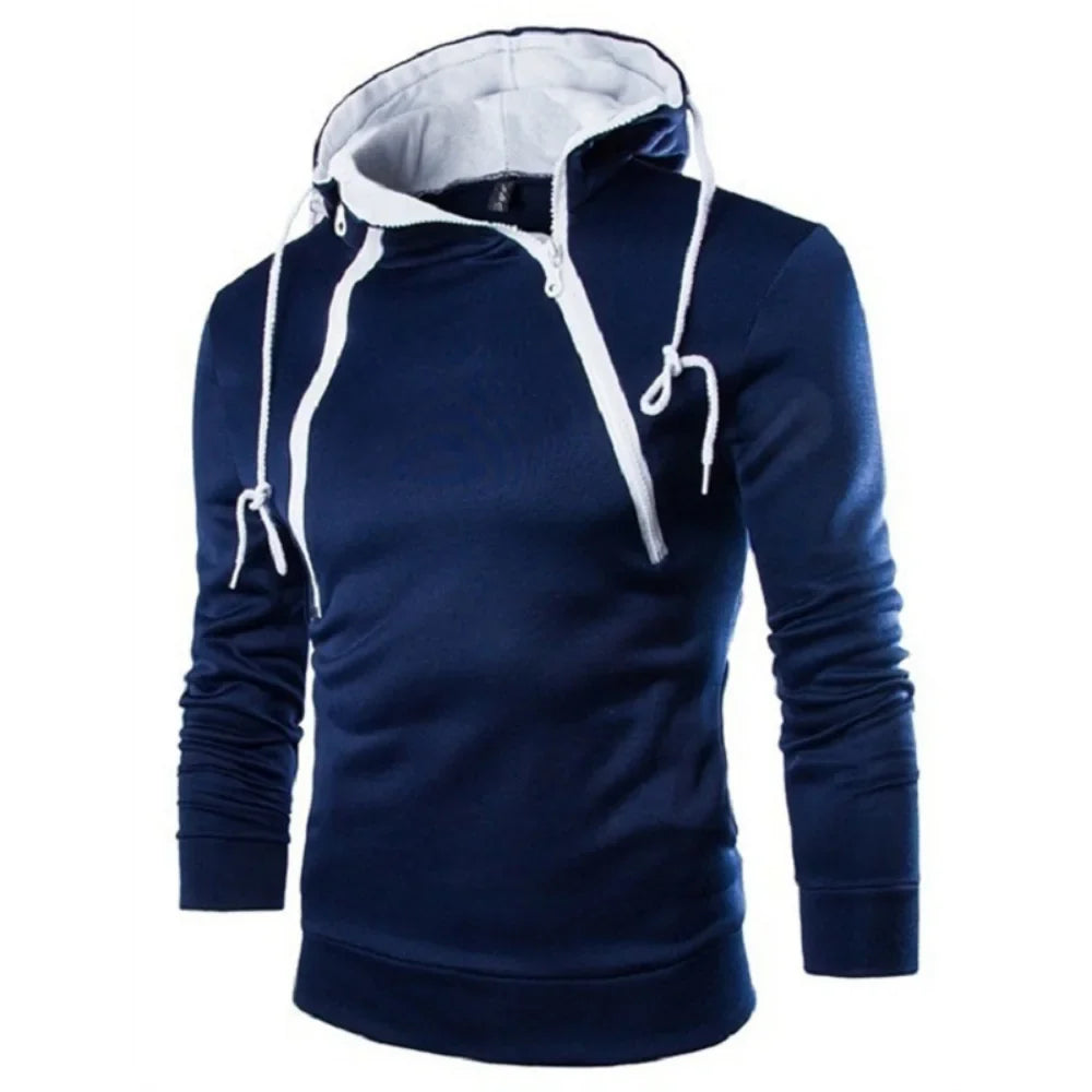 Autumn New Men's Hoodies Sweatshirts Zipper Hoodie Men Sweatshirt Solid Color Man Hoody Sweatshirts For Male