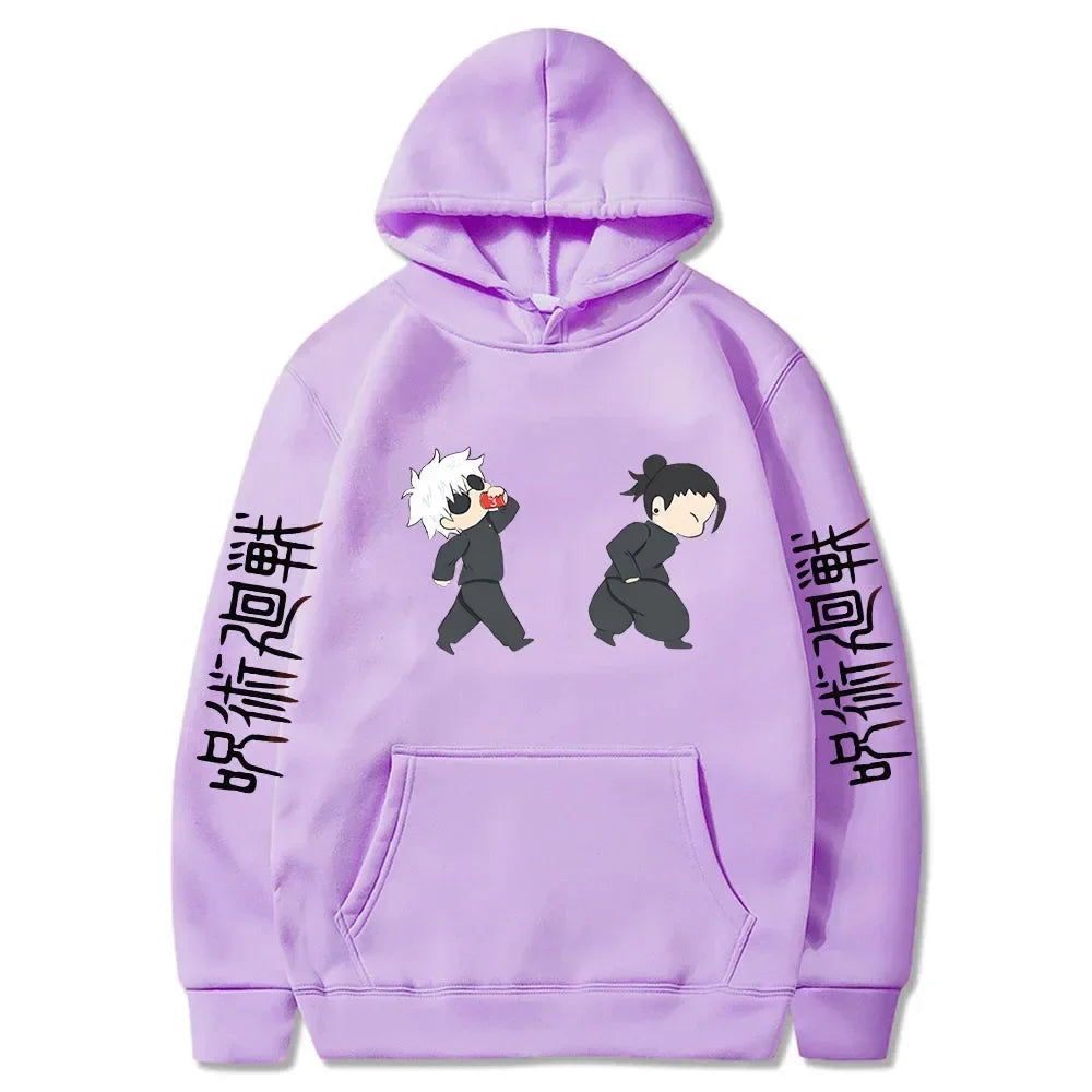 Jujutsu male and female Kaisen Anime Hoodies cartoon Satoru Gojo cute pullovers printed sweaters plus size casual autumwinter