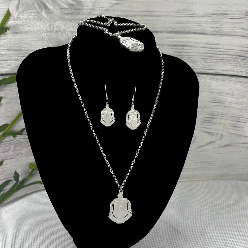 Stainless Steel Pendant Sisters Club Matching Necklace Set Accessories