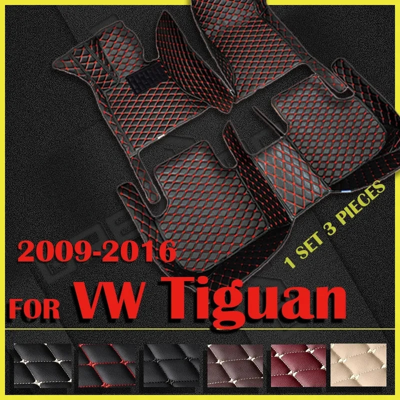 Car Floor Mats For Volkswagen Tiguan 2009 2010 2011 2012 2013 2014 2015 2016 Auto Foot Pads Carpet Cover Interior Accessories