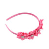 1PC Cute Hairband Kids Princess Headwear Boutique Triple Satin Flowers with Zircon Hair Accessories Head Hoop for Girls Headband