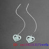 Burmese Jade Heart Earrings Gifts Fashion Designer Vintage Natural Real Charm Women Jewelry Charms 925 Silver Accessories Blue