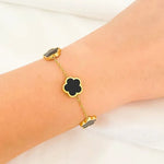 Load image into Gallery viewer, Luxury Charm Clover Flowers Bracelet for Women Flower Bracelets Men Stainless Steel Fashion Jewelry  Sales
