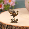 Brass Crane Figurines Bucket Miniatures Desktop Ornaments Tea Pet Living Room Decorations Crafts Accessories Animal Statue Decor