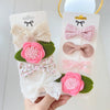 4Pcs/Set Sweet Lace Printed Bowknot Hair Clips For Cute Girls Handmade Hairpin Boutique Barrettes Headwear Kids Hair Accessories