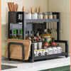 2/3Layers Kitchen Storage Rack Spice Racks Seasoning Shelf Condiments Knife Cutting Board Holder Drain Stand Storage Accessories