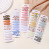 6/10Pcs Fashion Print Hairclips with Paper Jam Girl Waterdrop Broken Hair BB Clip Handmade Hairpin Headwear Kid Hair Accessories