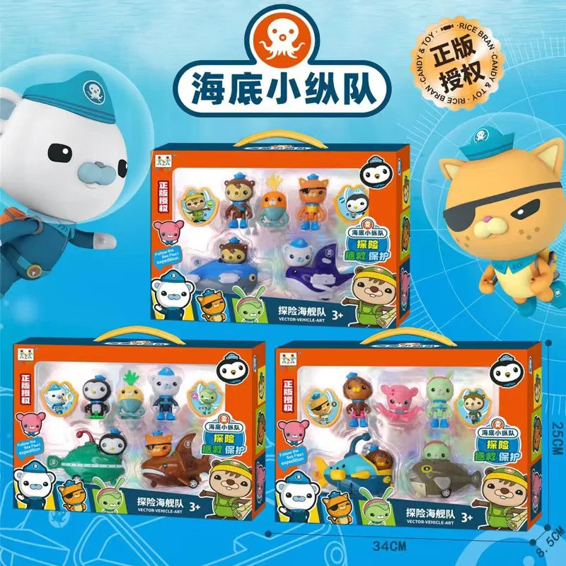 Big Octo Pod Set Original Octonauts Gup Submarine Boat Model Toys Kwazii Barnacles Peso Action Figures TV Toys Children Gift