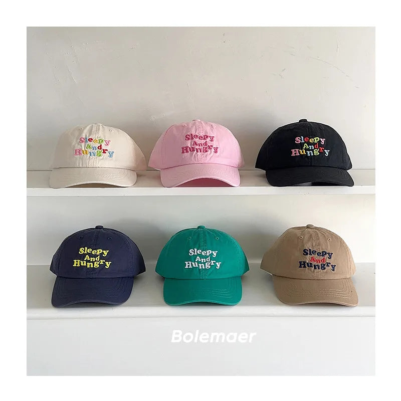 2024 Summer Embroidery Mother Kids Baseball CapsFashion Letter Kids Accessories Fashionable Baby's Travel Sunshade Hat Kids Hats