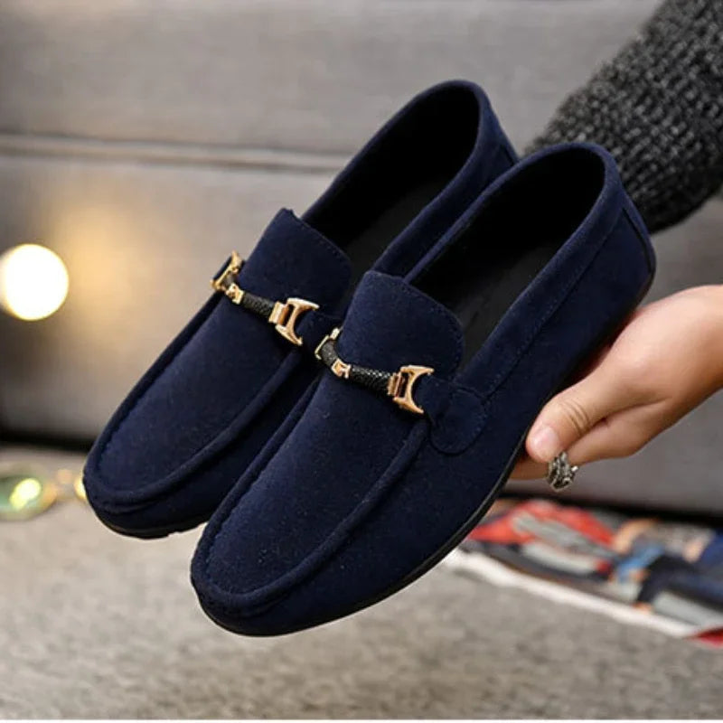 High Quality Slip-on Loafers for Men Summer Men Shoes Lightweight Flats Male Walking Shoes Suede Leather Soft Driving Moccasins