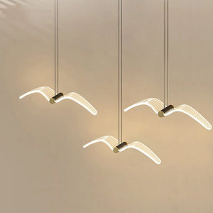 LED Seagull Pendant Lamp Modern Creative Nordic Bird Wall Hanging Light Bedroom Bedside Living Room Corridor Kitchen Lighting
