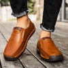 Handmade Men Loafers Split Leather Casual Shoes For Men Slip On Flat Sneakers Plus Size 39-48 Man Spring Footwear