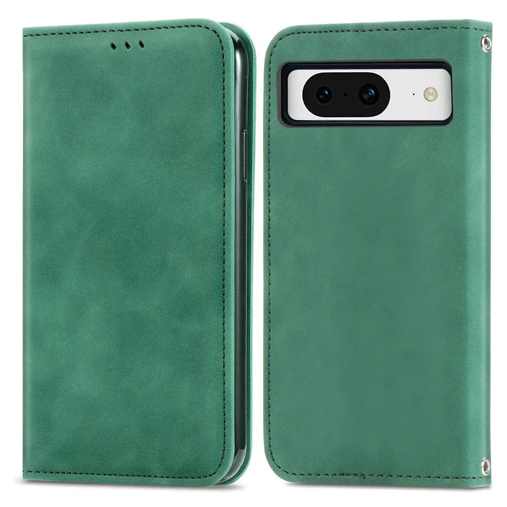 For Google Pixel 9 Pro XL 5G 2024 Luxury Case Smooth Wallet Skin Magnetic Book Funda Pixel 8A 8 Pro 7 6 A Pixel9 7A Phone Cover