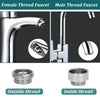 Kitchen Faucet Adapter 18/20/22/24mm To 22mm Male Female Saving Tap Connector Metal Filter with Washer Bathroom Accessories