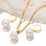 Load image into Gallery viewer, Elegant White Pearl Pendant Necklace Box Chain Choker for Women Fashion Luxury Classic Ball Pearl Earrings Sets Wedding Jewelry
