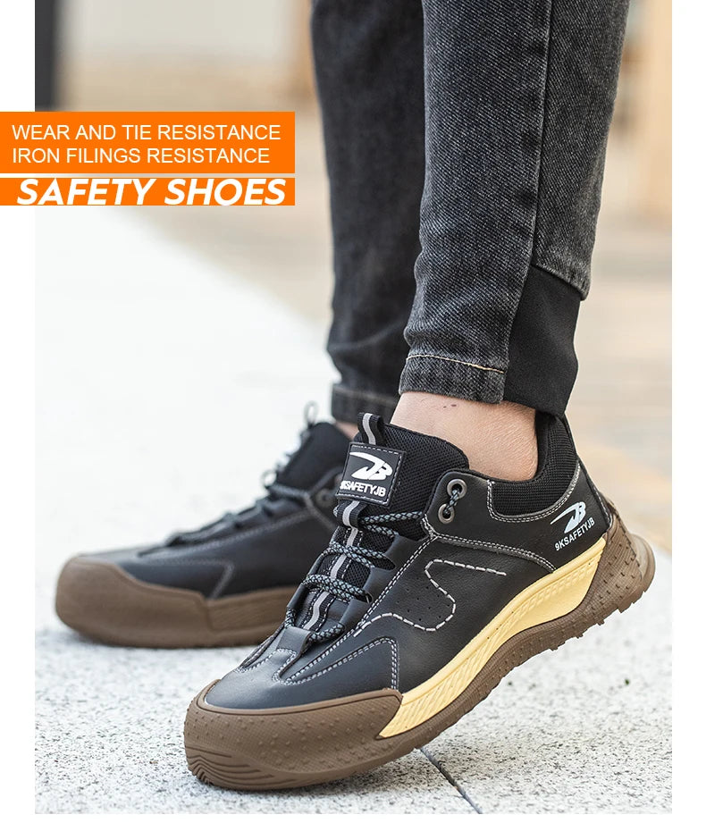 Insulation 6KV Male Composite Toe Work Shoes Sneakers Indestructible Anti-smash Anti-puncture Leather Safety Shoes