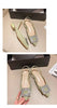 Beige Heeled Sandals Clear Shoes 2023 Women's Black Rhinestone Medium Pointed Closed New Spring Gladiator Block Girls