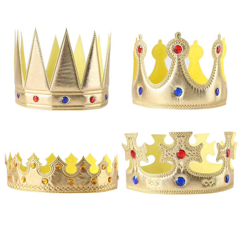 Children Birthday Crown Hats Girl Queen Hat Boys King Kids Party Hats Party Crown Accessories Adult Crown Supplies Decorations