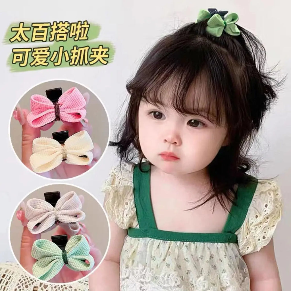 2pcs New Korean Cute Mini Bow Hair Clip Claw Clamp Girls Kawaii Hair Claw Clip Headwear Girls Kids Hair Accessorie Hot