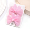 2pcs/set New Girls Kids Gauze Bow Hairpin Rabbit ears Hair Clips Princess Hair Accessories Baby Barrettes Wholesale