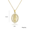 Good Quality Virgin Mary Women/men Necklaces, Gold Color Stainless Steel Virgin Mary Pendant With CZ Stone,Elegant Jewelry Gift