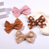 2Pcs/Set Cute Flower Print Bowknot Hair Clips for Baby Girls Cotton Bows Hairpins Barrettes Headwear Kids Hair Accessories Gift