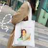 Anime Tian Guan Ci Fu Heaven Official's Blessing Canvas Shopper Tote Bag TGCF Hua Cheng XieLian The Ghost King Umbrella Handbags