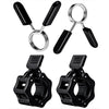 2PCS 25/28/30mm Quick Release Barbell Clamps Spin lock Barbell Collars Weight Bar Clips for Weightlifting and Strength Training