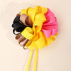 ncmama 2Pcs Ribbon Flower Hair Clips Back To School Hair Accessories Cute Teens Girls Tassel Pendant Hairpin Kids Headwear Gifts