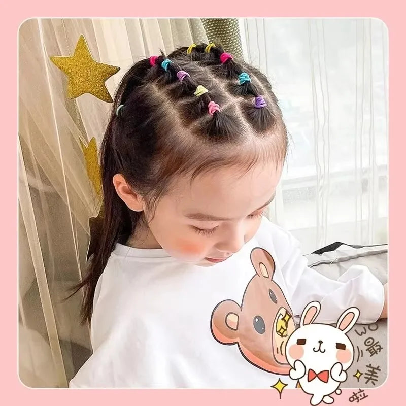 50/100Pcs High Elastic Hair Bands for Women Girls Black Hairband Rubber Ties Ponytail Holder Scrunchies Kids Hair Accessories